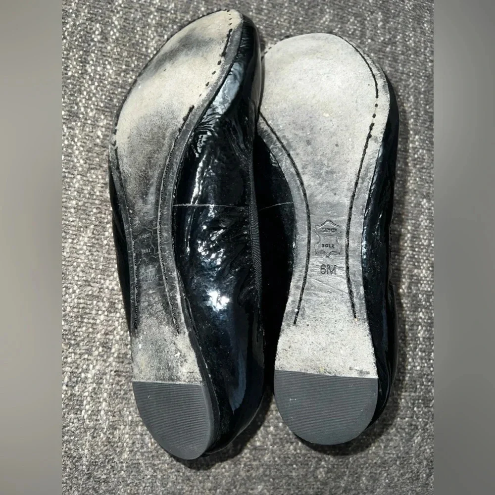 Tory Burch Caroline Black Patent Ballet Flats